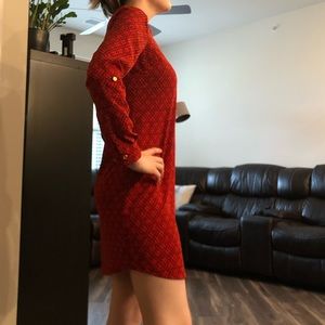 Black and red business casual dress